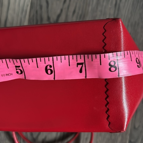 Hugo Vibrant Red leather small shopping tote Bag - Picture 14 of 17